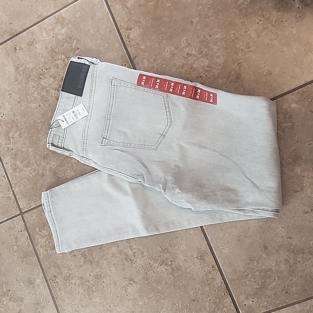 Express 34 x 34 mens jeans skinny hyper stretch